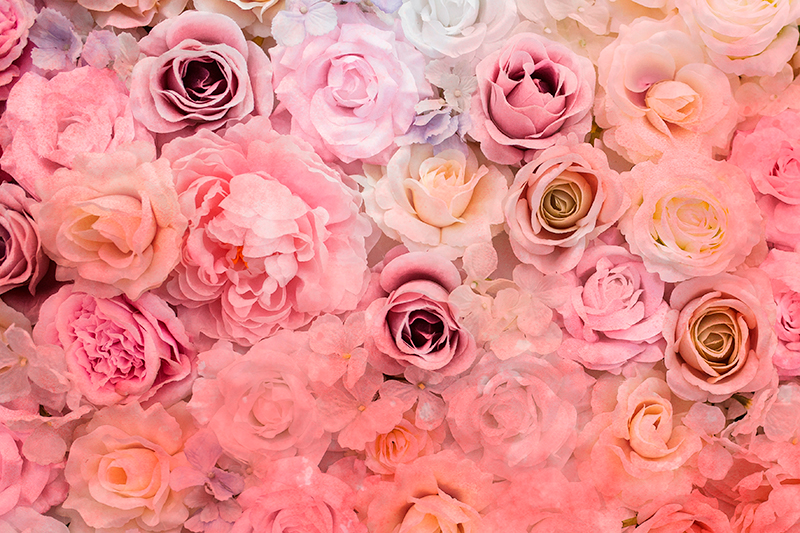 Individual para mesa patrón rosa floral - TenVinilo