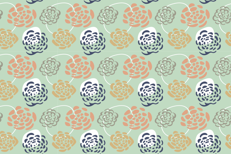 Individual para mesa original arte botánico - TenVinilo