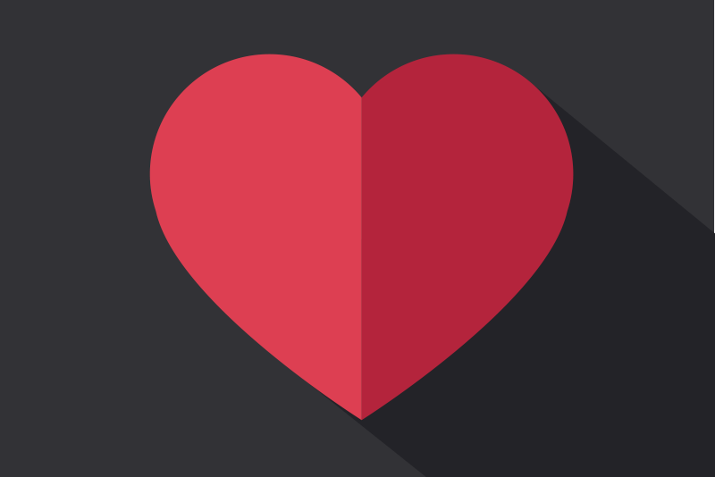 Individual para mesa original acento en forma de corazón - TenVinilo