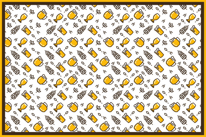 Individual para mesa original iconos de cerveza artesanal - TenVinilo