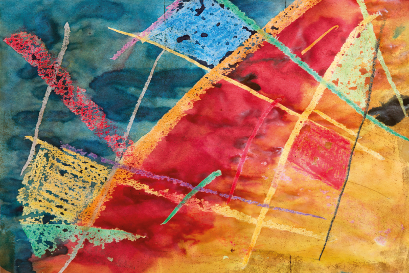 Individual para mesa original patrones geométricos vibrantes - TenVinilo