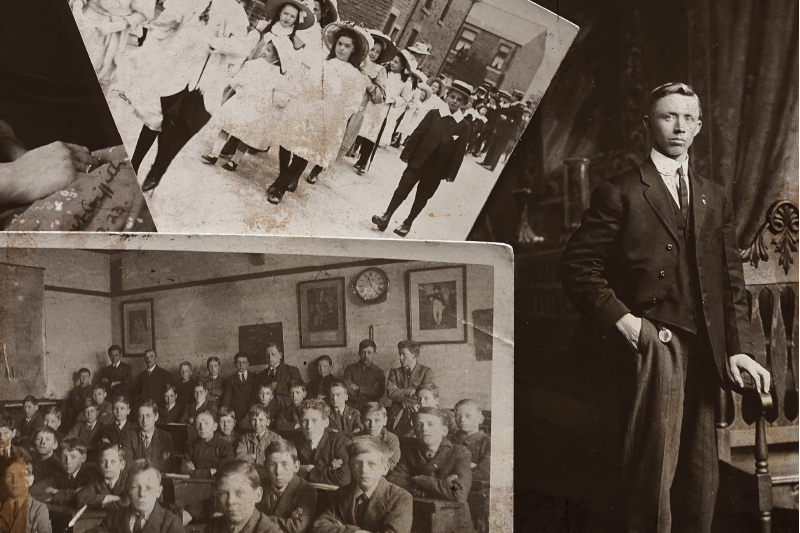 Individual mesa casa collage de fotos vintage - TenVinilo