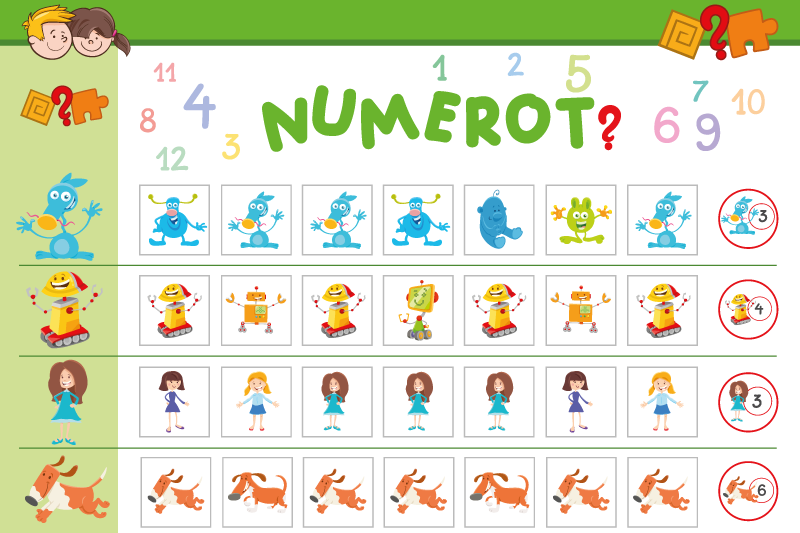 Individual para mesa infantil tablero educativo colorido - TenVinilo