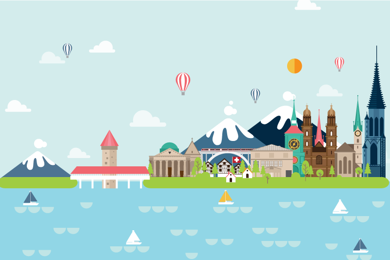 Individual para mesa original paisaje urbano colorido - TenVinilo