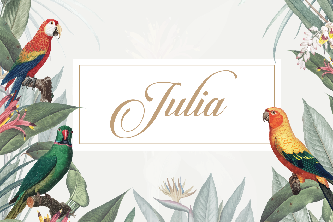 Individual mesa personalizable colocación elegante de nombre - TenVinilo