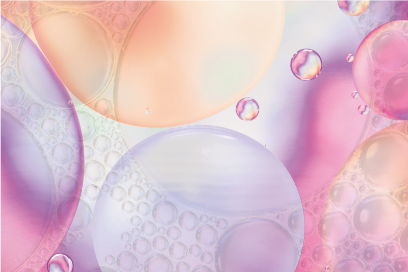 Individual para mesa patrón superficie burbujeante colorida - TenVinilo