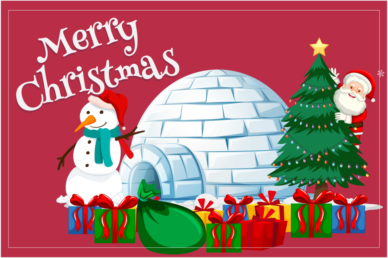 Individual para mesa navideño escena festiva - TenVinilo