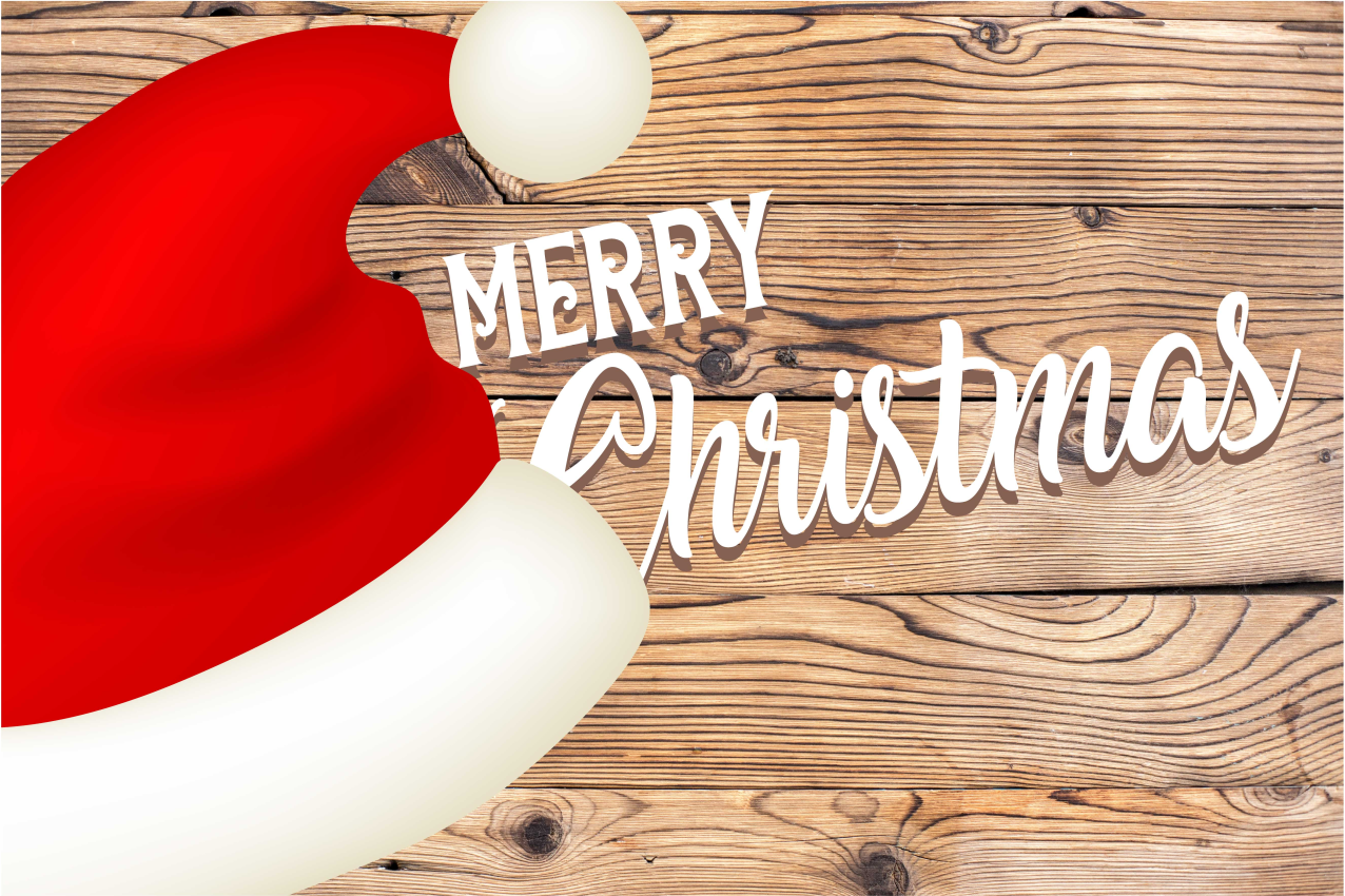 Individual para mesa navideño sombrero de santa festivo - TenVinilo