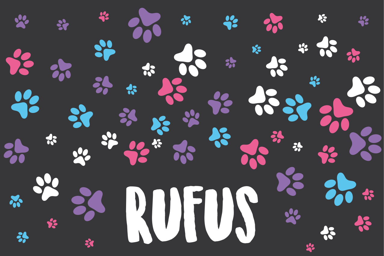 Individual para mesa infantil huellas de colores - TenVinilo