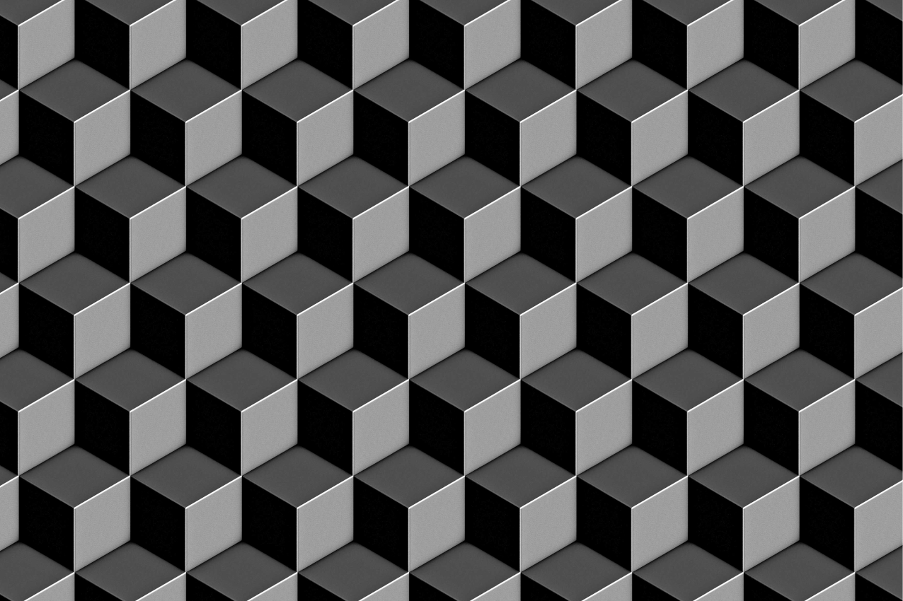 Individual para mesa patrón cubos geométricos - TenVinilo