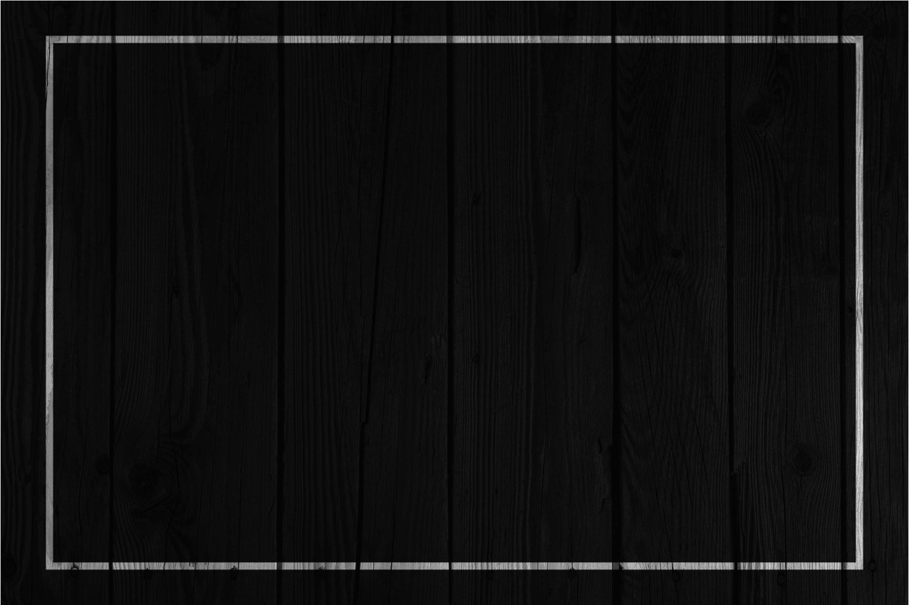 Mantel individual elegante Negro con borde blanco - TenVinilo