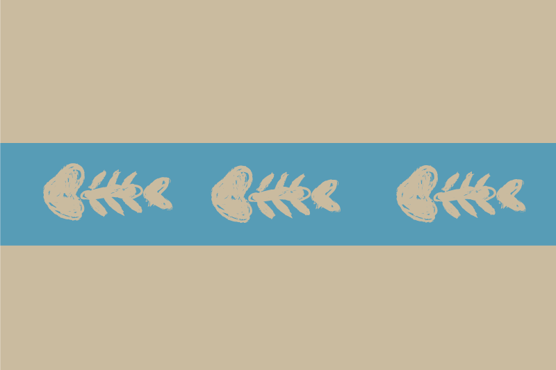 Individual para mesa original patrón de espinas de pescado - TenVinilo