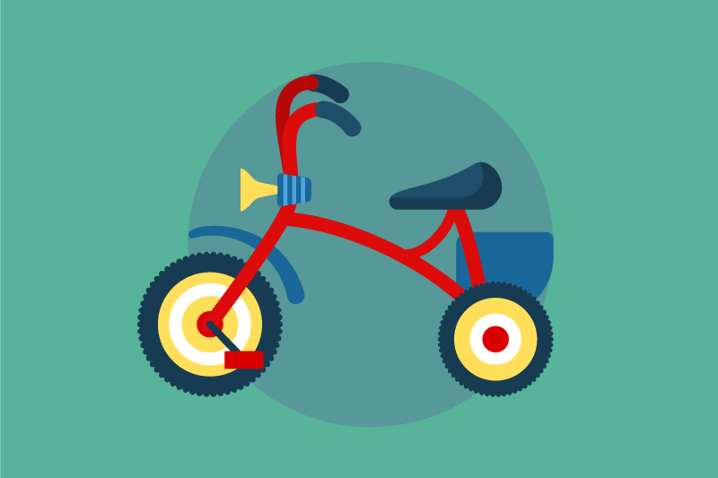 Individual para mesa infantil triciclo con bocina - TenVinilo