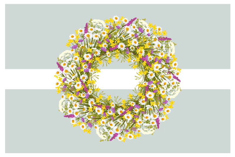 Individual para mesa original centro de mesa de flores - TenVinilo