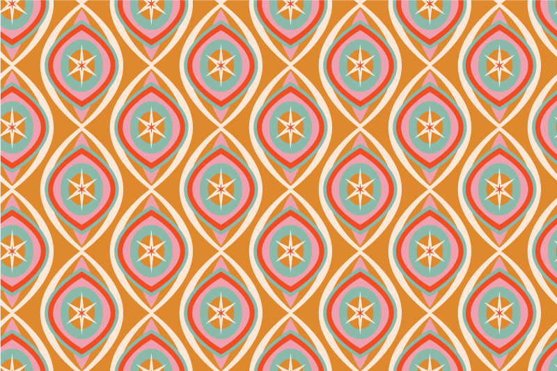 Individual para mesa original patrón de estrellas coloridas - TenVinilo