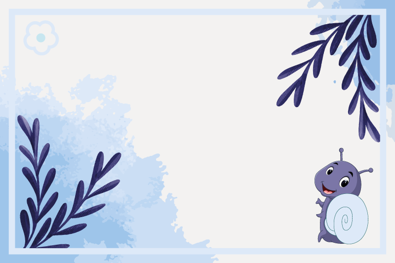 Individual para mesa infantil caracol con hojas - TenVinilo