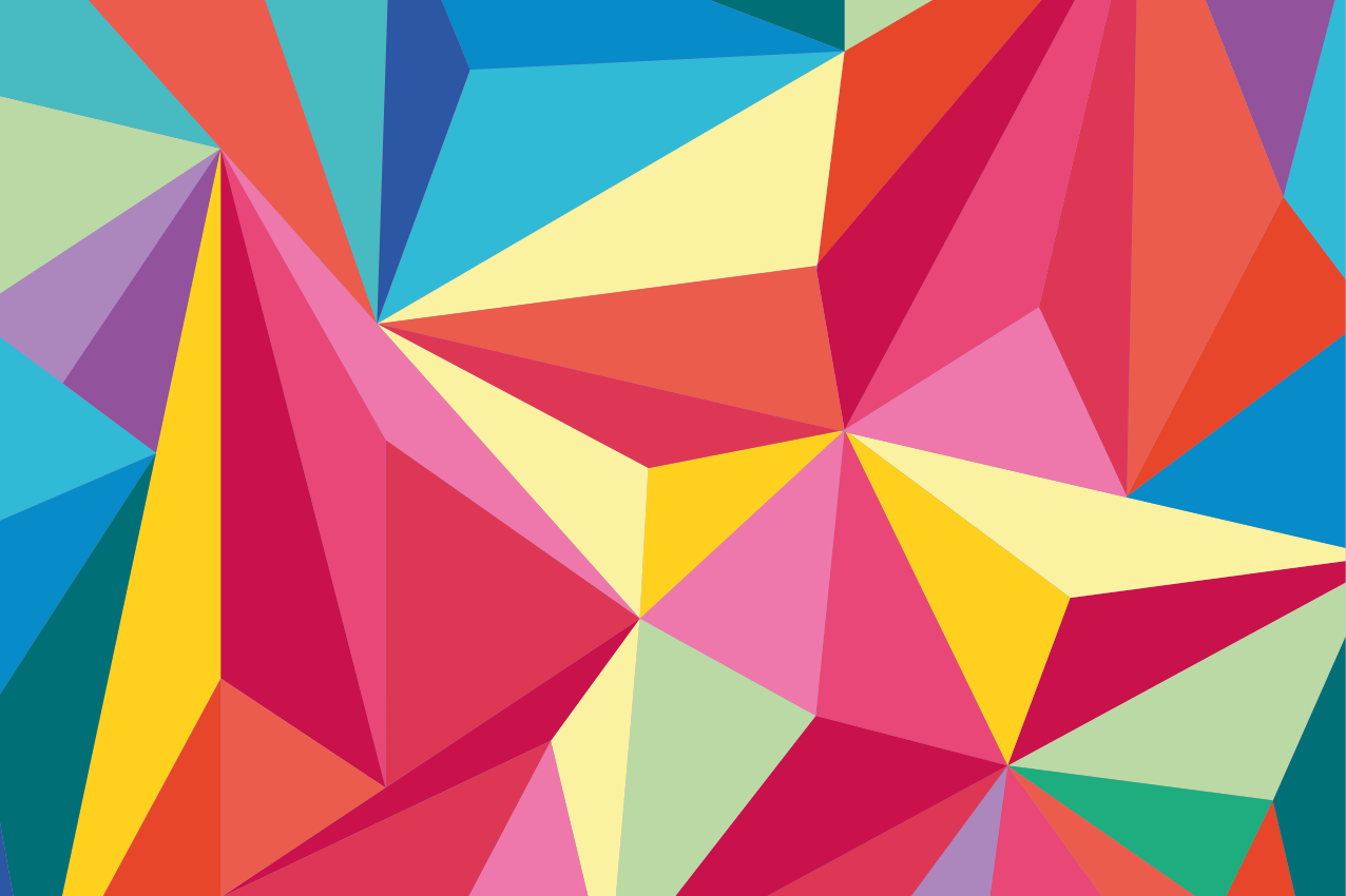 Individual para mesa original composición color geométrica - TenVinilo