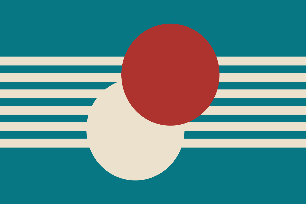 Individual mesa moderno formas coloridas abstractas - TenVinilo