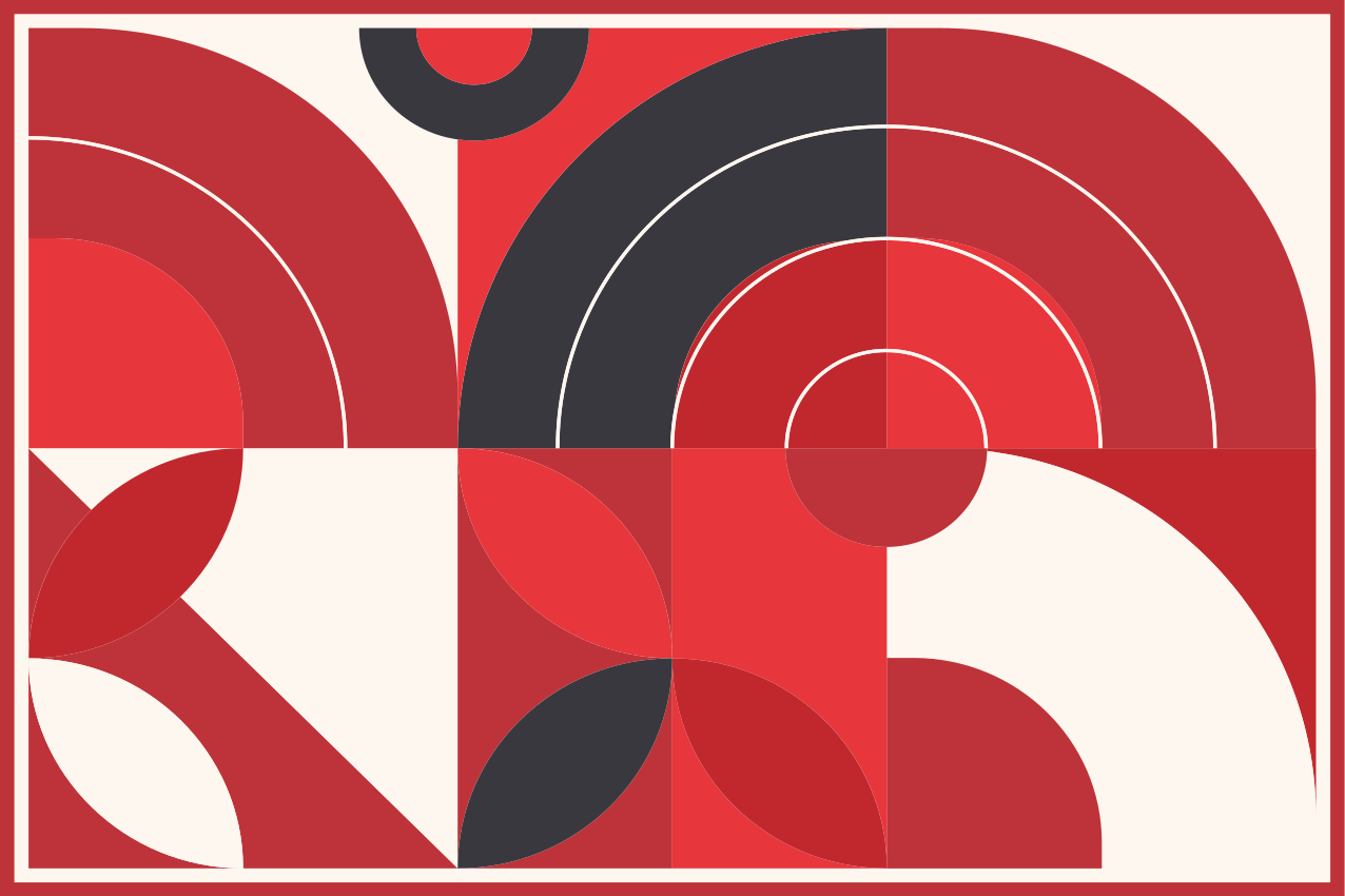 Individual mesa moderno formas geométricas vibrantes - TenVinilo