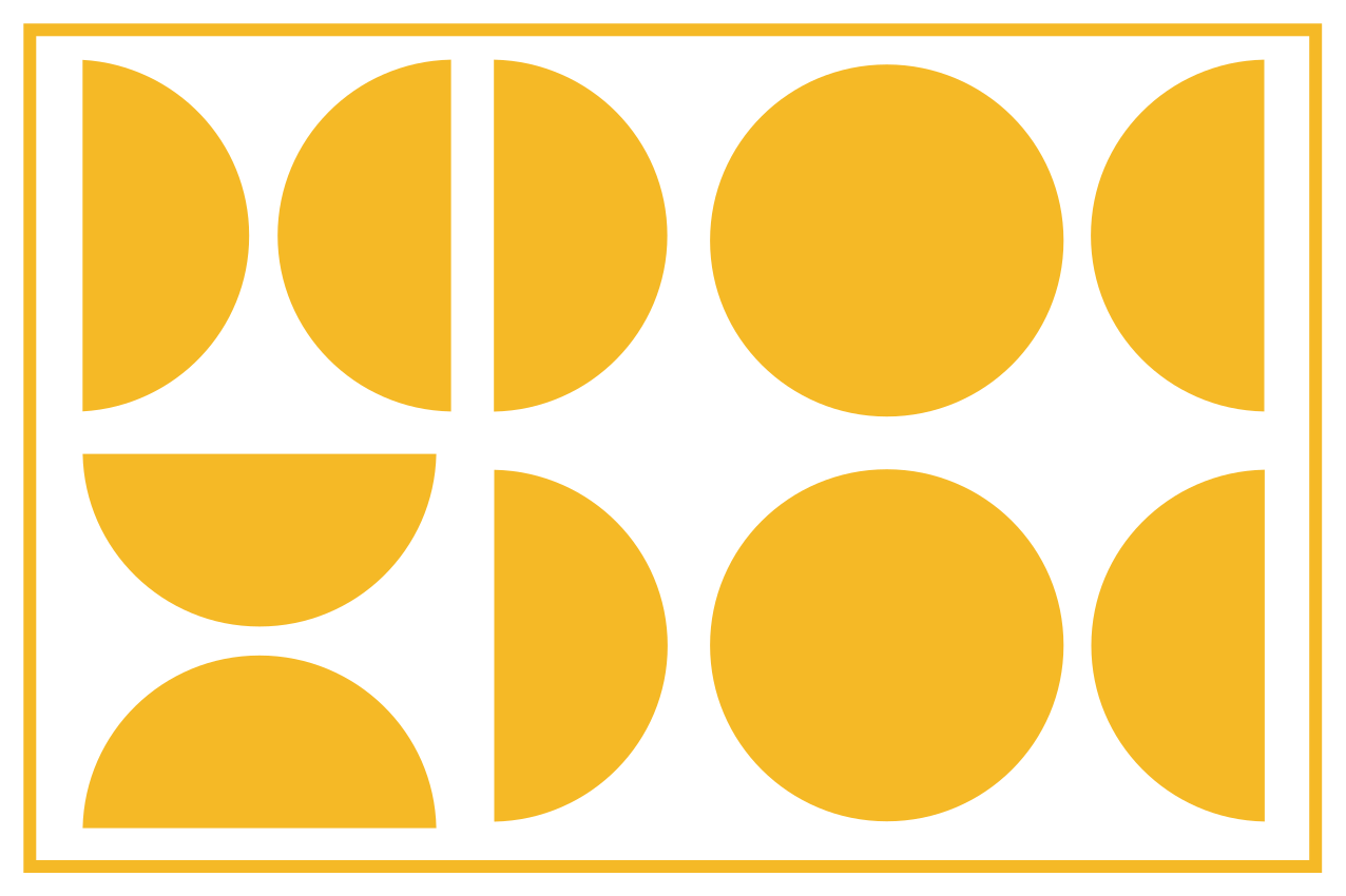 Mantel individual original Semicírculos amarillos - TenVinilo