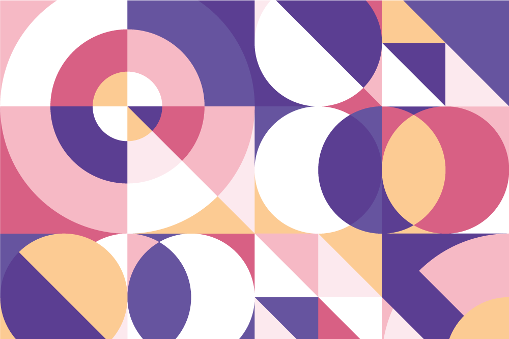 Individual mesa moderno arreglo de colores geométrico - TenVinilo