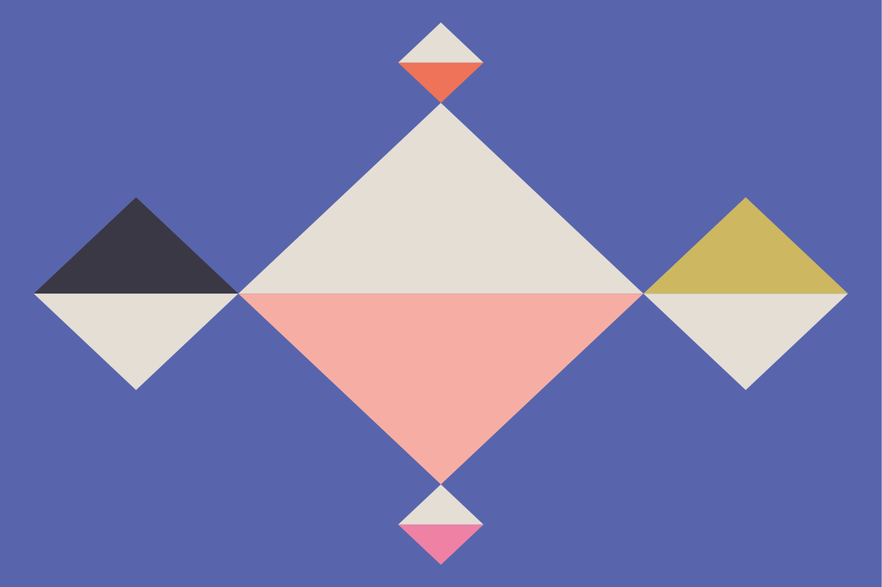 Individual mesa moderno cuadrados de color geométricos - TenVinilo