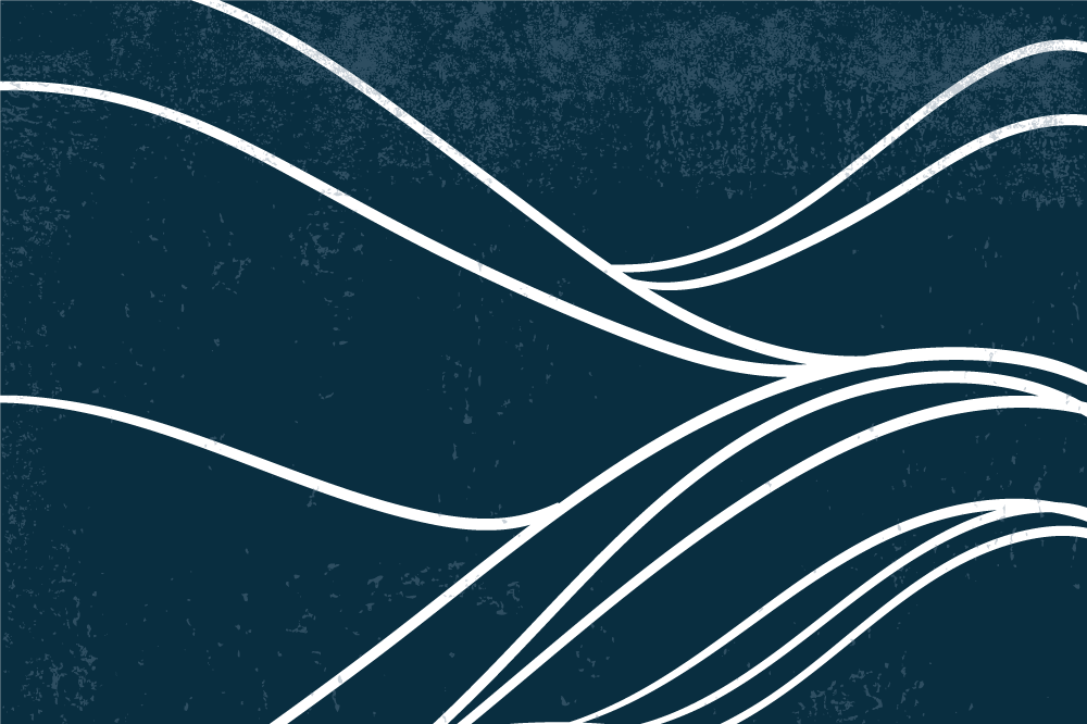 Individual mesa moderno patrón de olas elegantes - TenVinilo