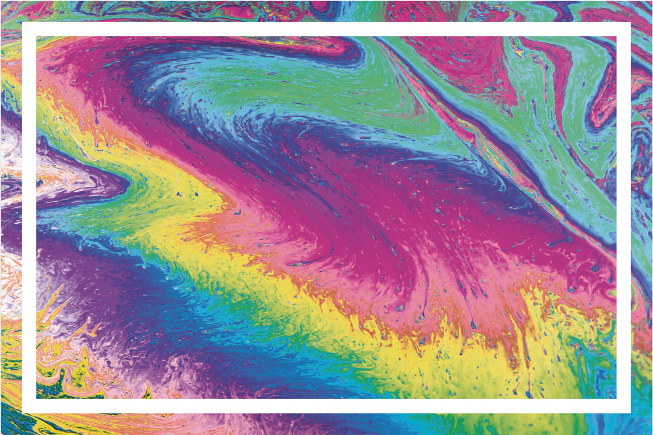 Mantel individual patrón Arcoiris de mármol - TenVinilo