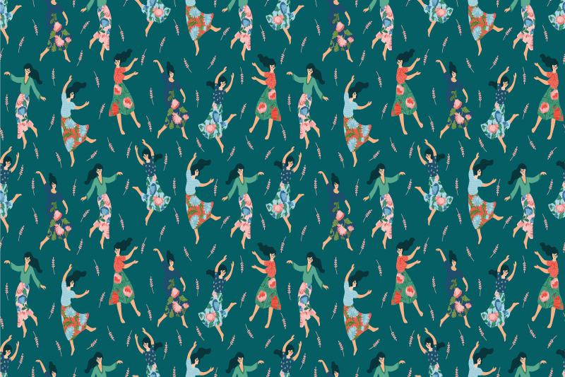 Mantel individual original Mujeres bailando con - TenVinilo