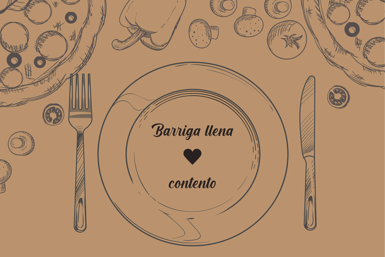 Individual para mesa original plato vacío con corazón - TenVinilo