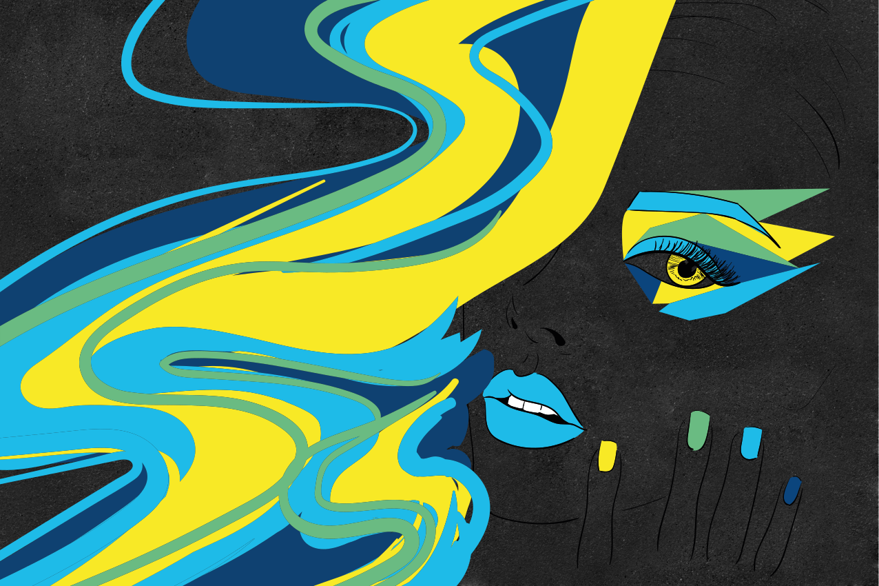 Individual para mesa original arte en negrita - TenVinilo