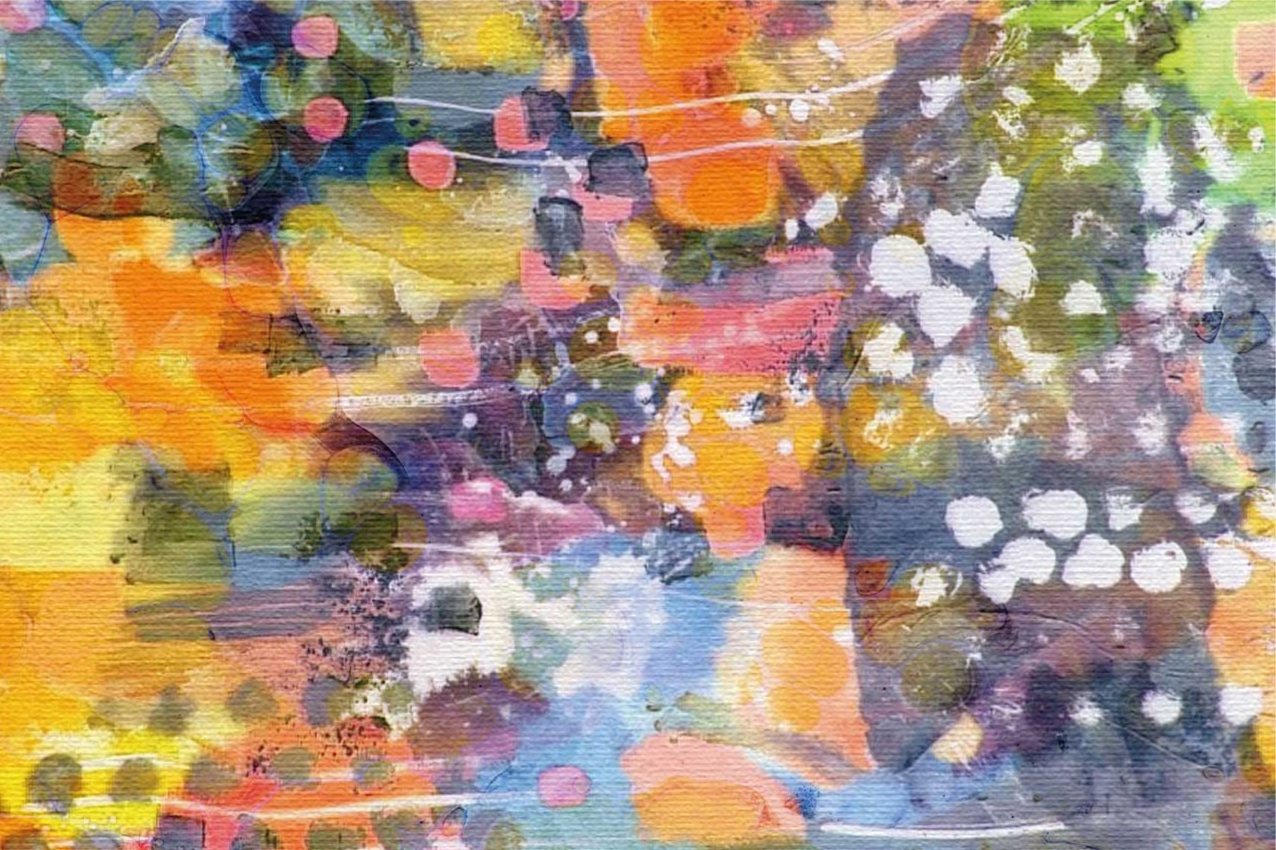 Individual para mesa patrón salpicadura de color vivo - TenVinilo