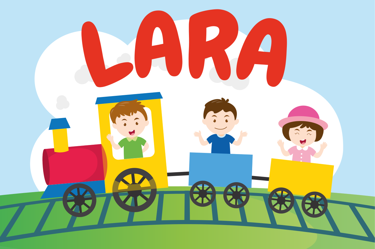 Individual para mesa infantil ilustración de tren infantil - TenVinilo