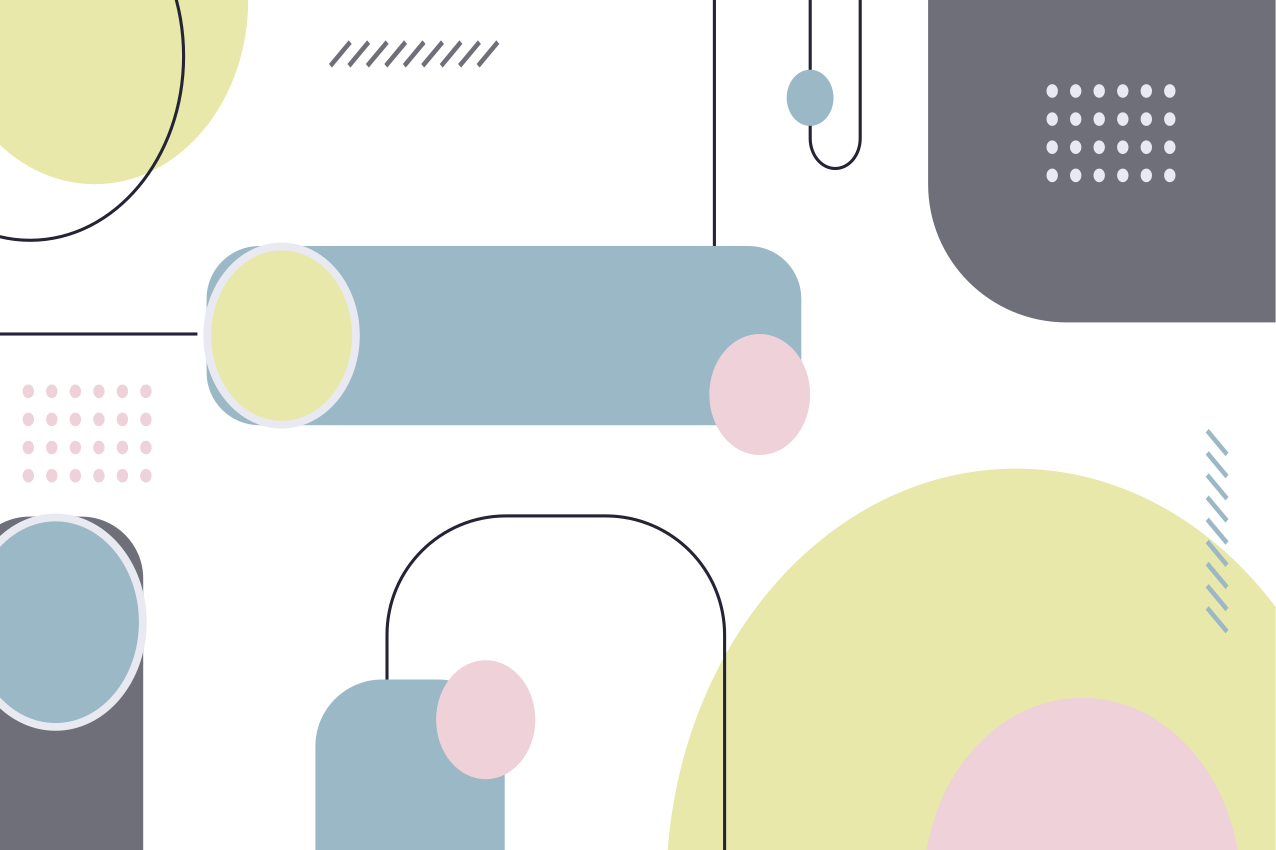 Individual mesa moderno disposición geométrica - TenVinilo