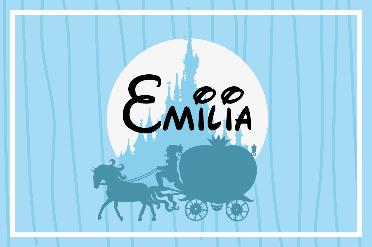 Individual para mesa infantil carroza tirada por caballos - TenVinilo