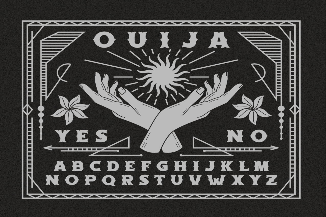 Individual para mesa frases manos de ouija - TenVinilo