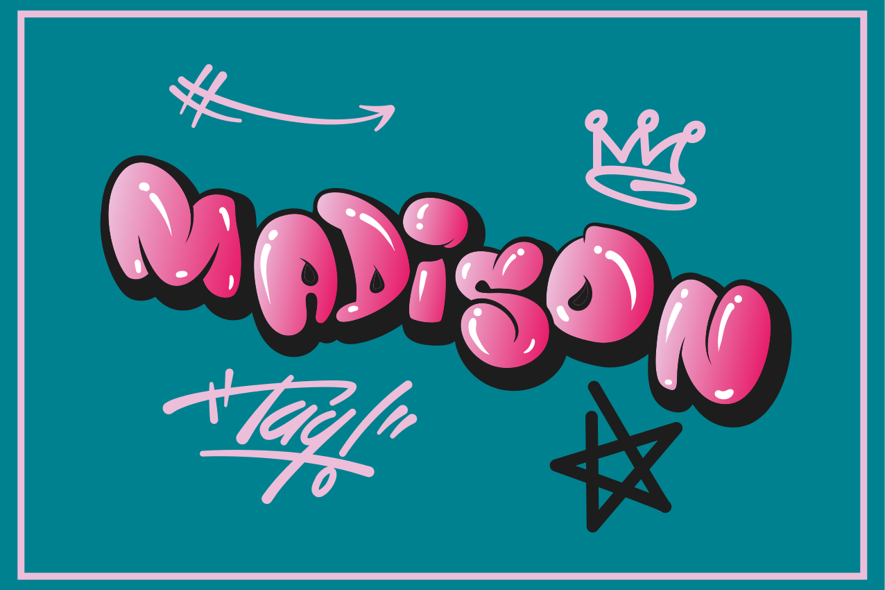 Individual para mesa original diseño de nombre personalizado - TenVinilo