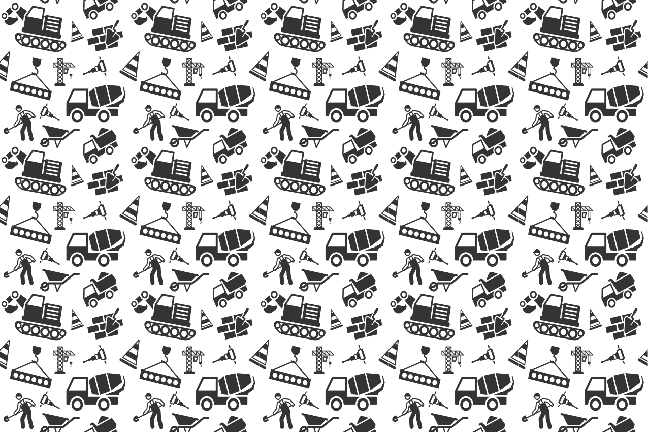 Individual para mesa infantil con motivos de construcción - TenVinilo