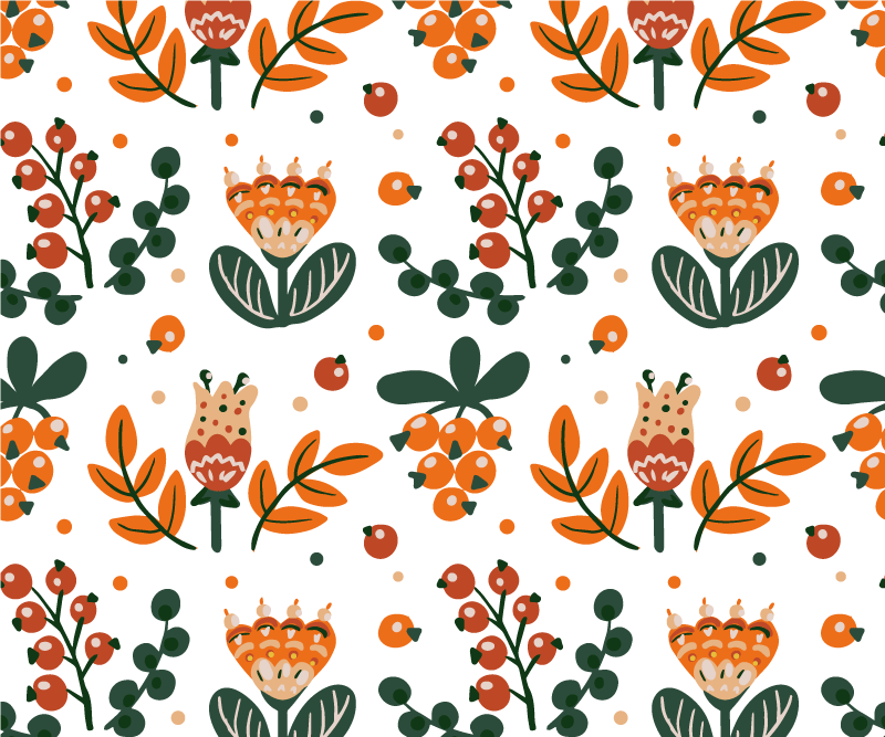 Individual para mesa original arreglo botánico con follaje - TenVinilo