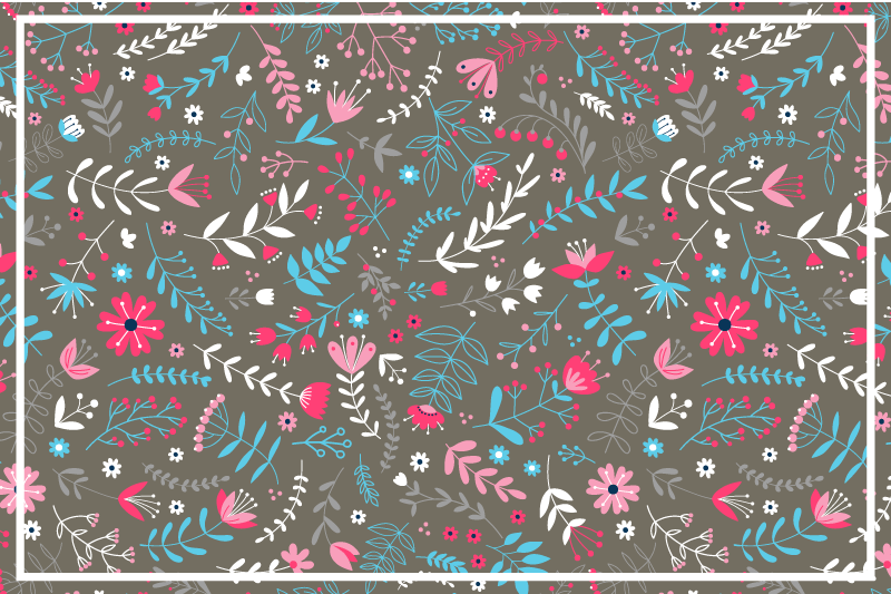 Individual para mesa patrón acabado texturizado botánico - TenVinilo