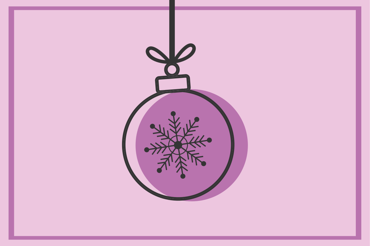 Individual para mesa navideño ilustración de copo de nieve - TenVinilo