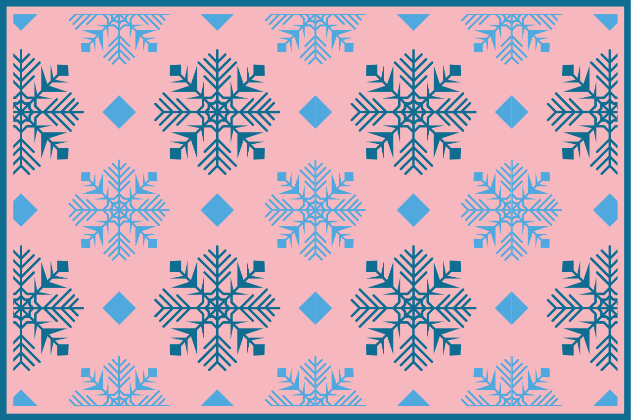 Individual para mesa navideño diseño copos de nieve - TenVinilo