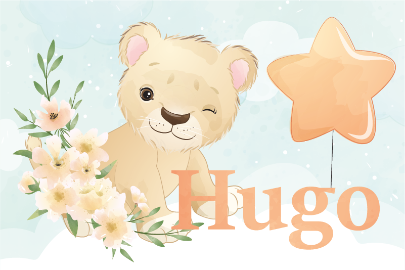 Individual para mesa infantil león alegre - TenVinilo