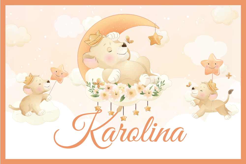 Individual para mesa infantil cachorros de león juguetones - TenVinilo