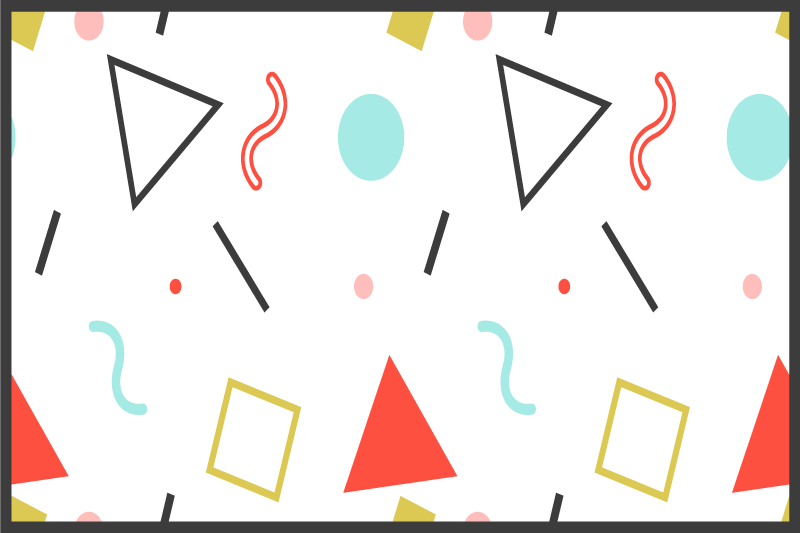 Mantel individual original Formas geométricas divertidas - TenVinilo