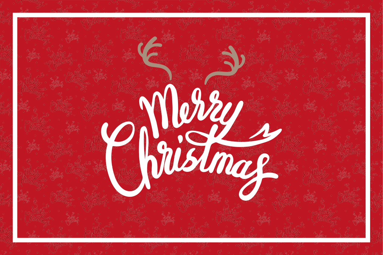 Individual para mesa navideño saludo navideño alegre - TenVinilo