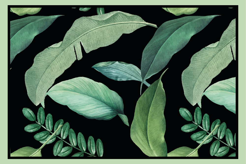 Individual para mesa patrón creación de hojas - TenVinilo