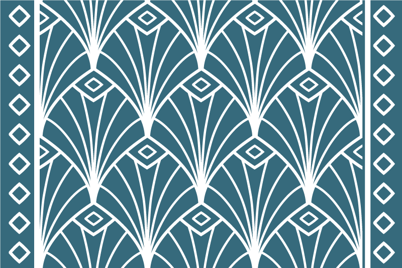 Individual mesa moderno patrón floral elegante - TenVinilo