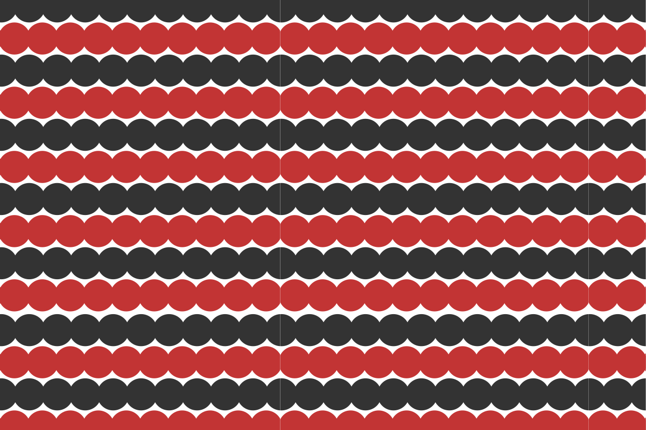 Individual mesa moderno patrón circular capas - TenVinilo