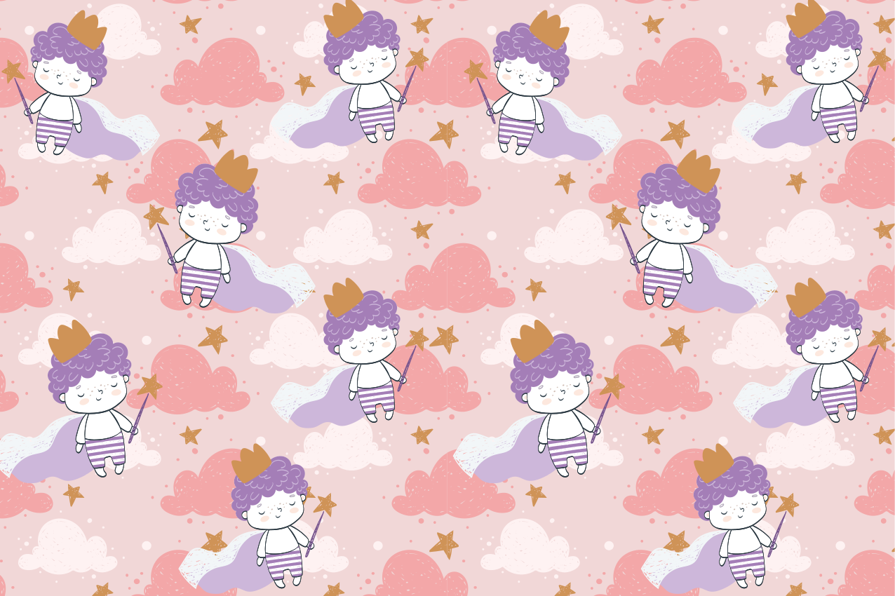 Mantel individual infantil Principito de los 80 con corona - TenVinilo